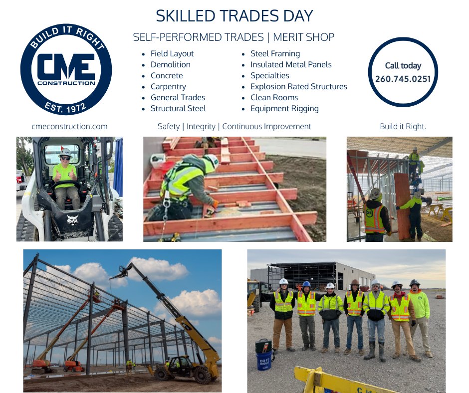 Celebrating Skilled Trades Day 2025... - CME Construction | Facebook