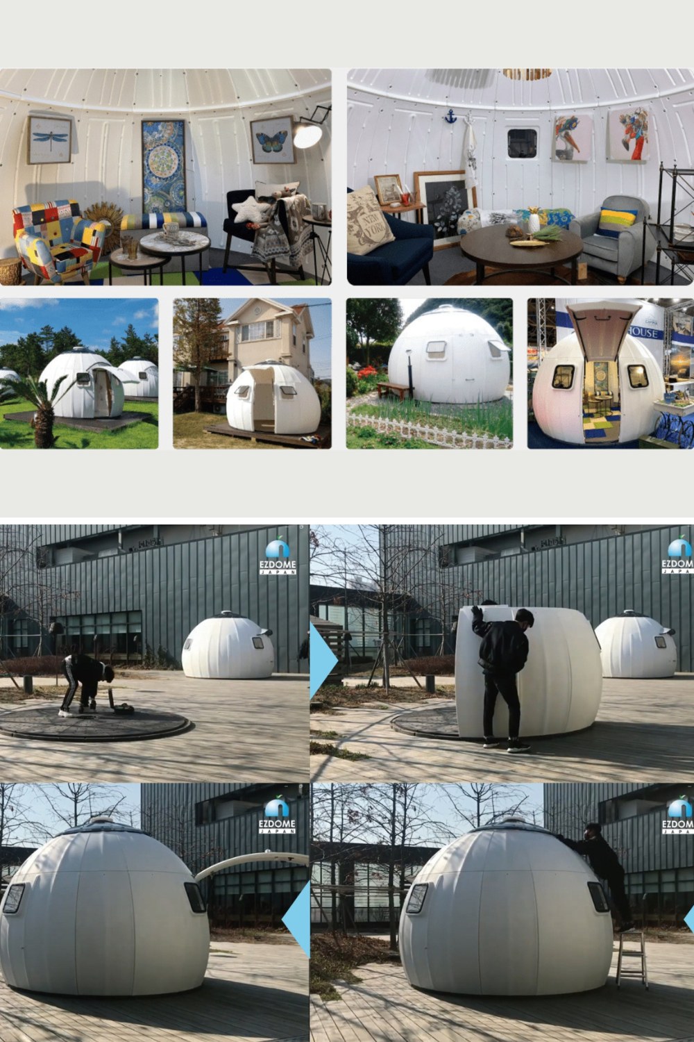 Ezdome House is a flat pack dome shelter designed for emergencies 