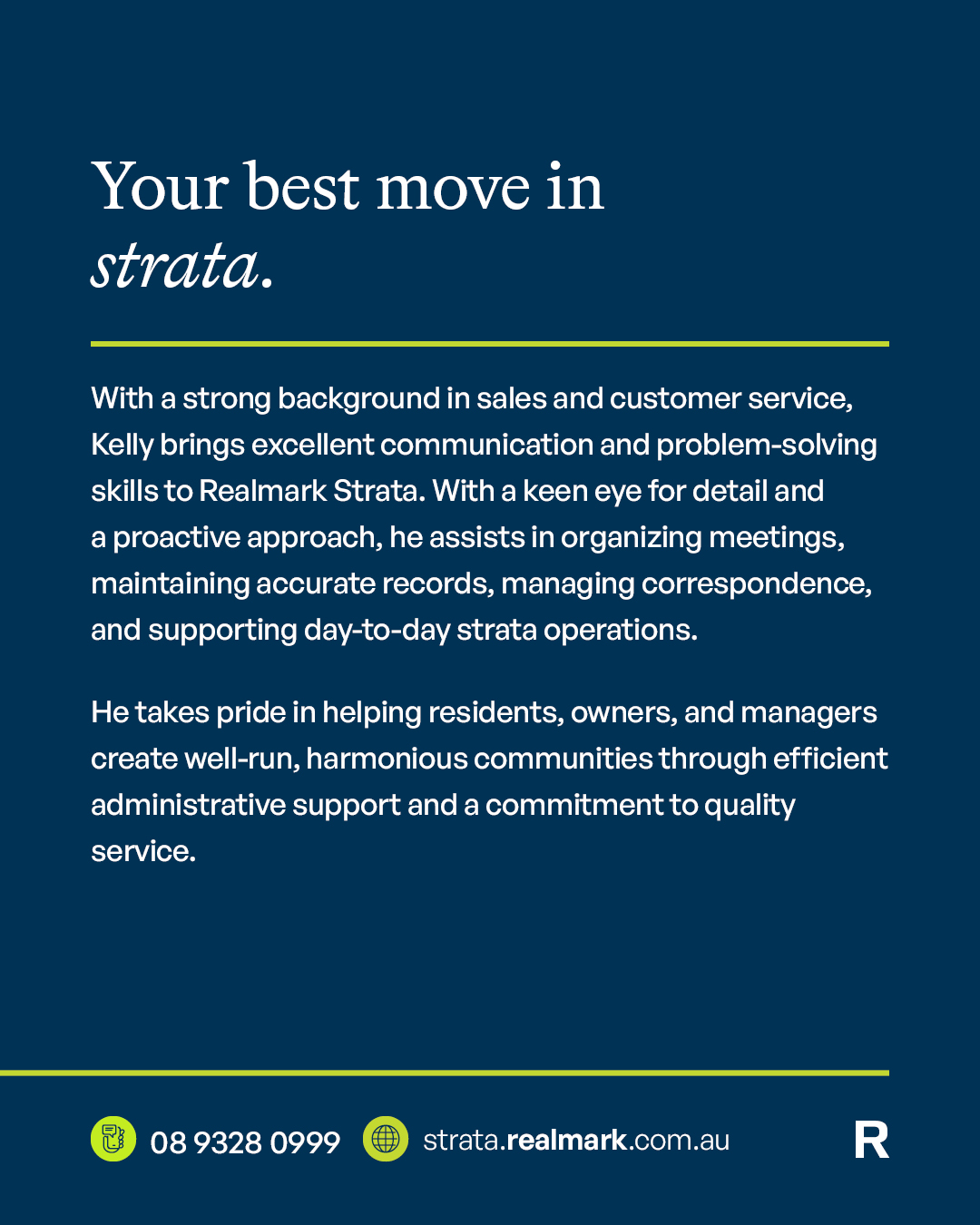 Realmark Group - Meet Kelly Jones, Strata Team Assistant... | Facebook