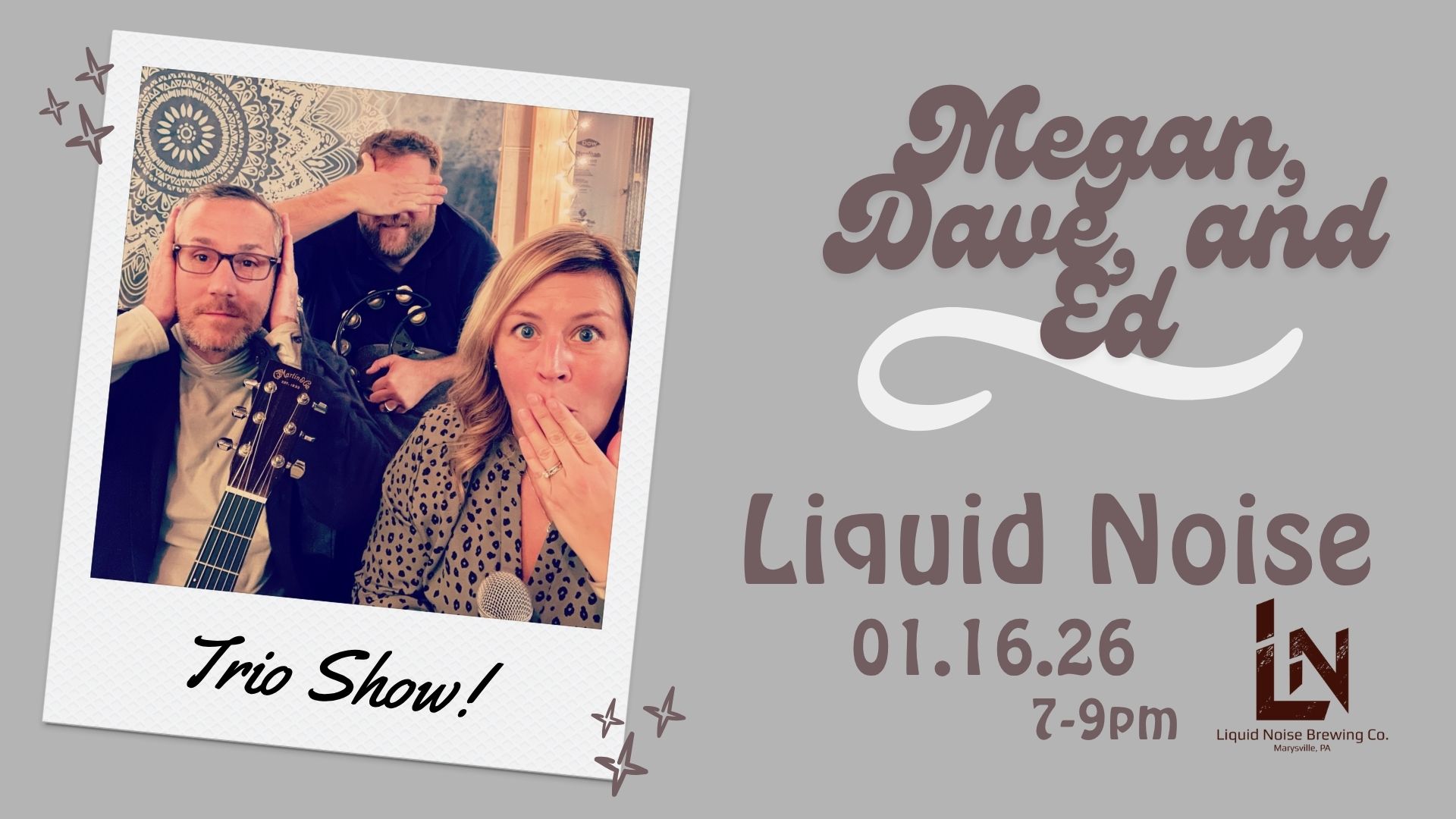 Megan, Dave, and Ed at Liquid Noise