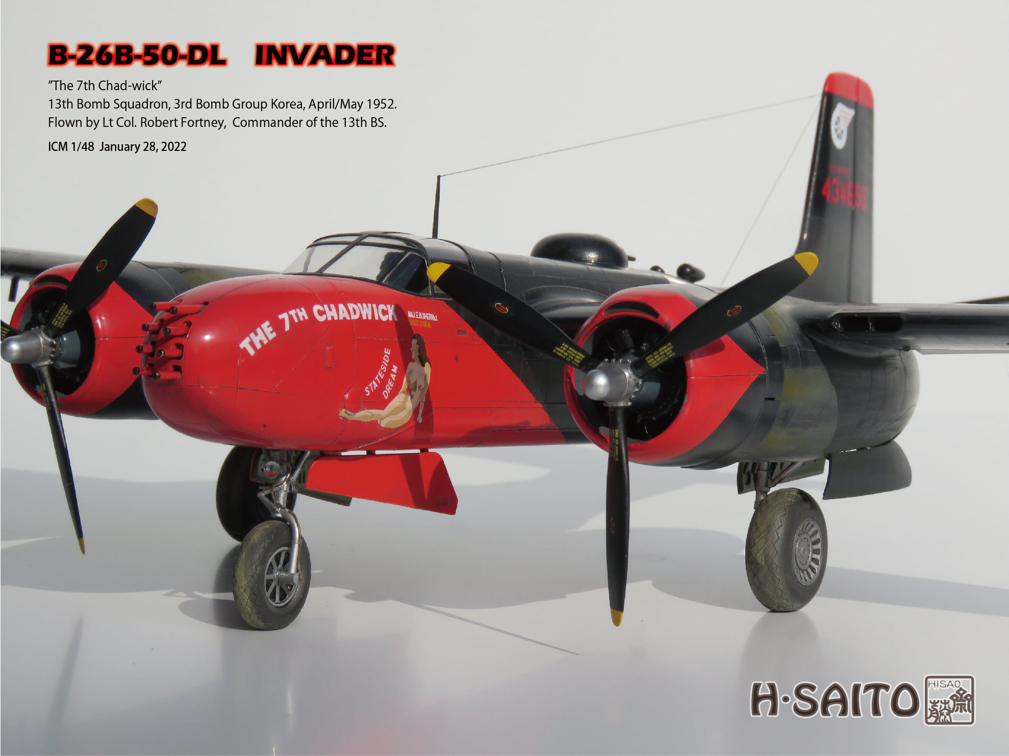2024 build of 1/48 Monogram B-26C Invader model