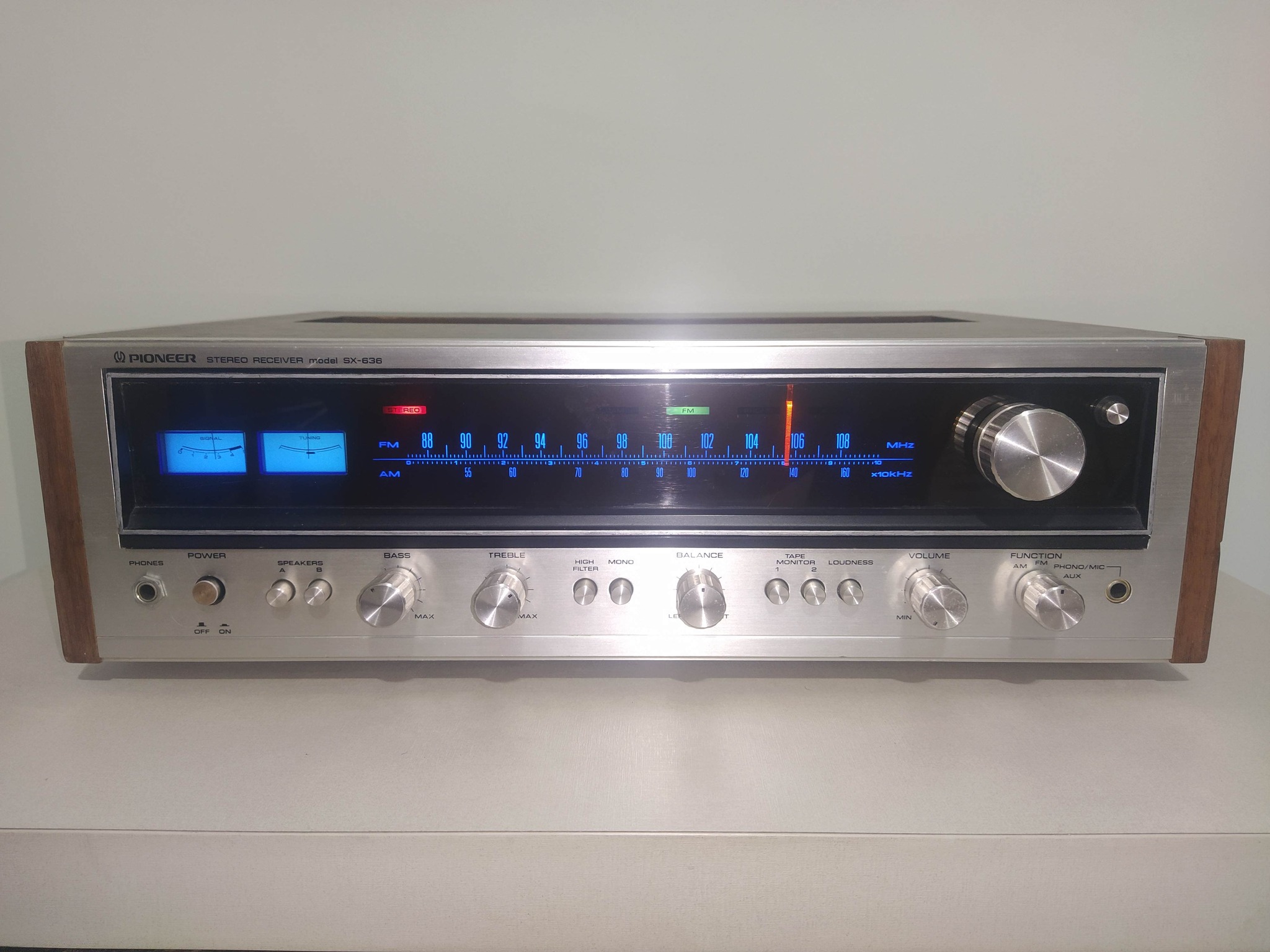 VENDIDO para Curitiba - PR --- PIONEER SX-636 RECEIVER (1974-76