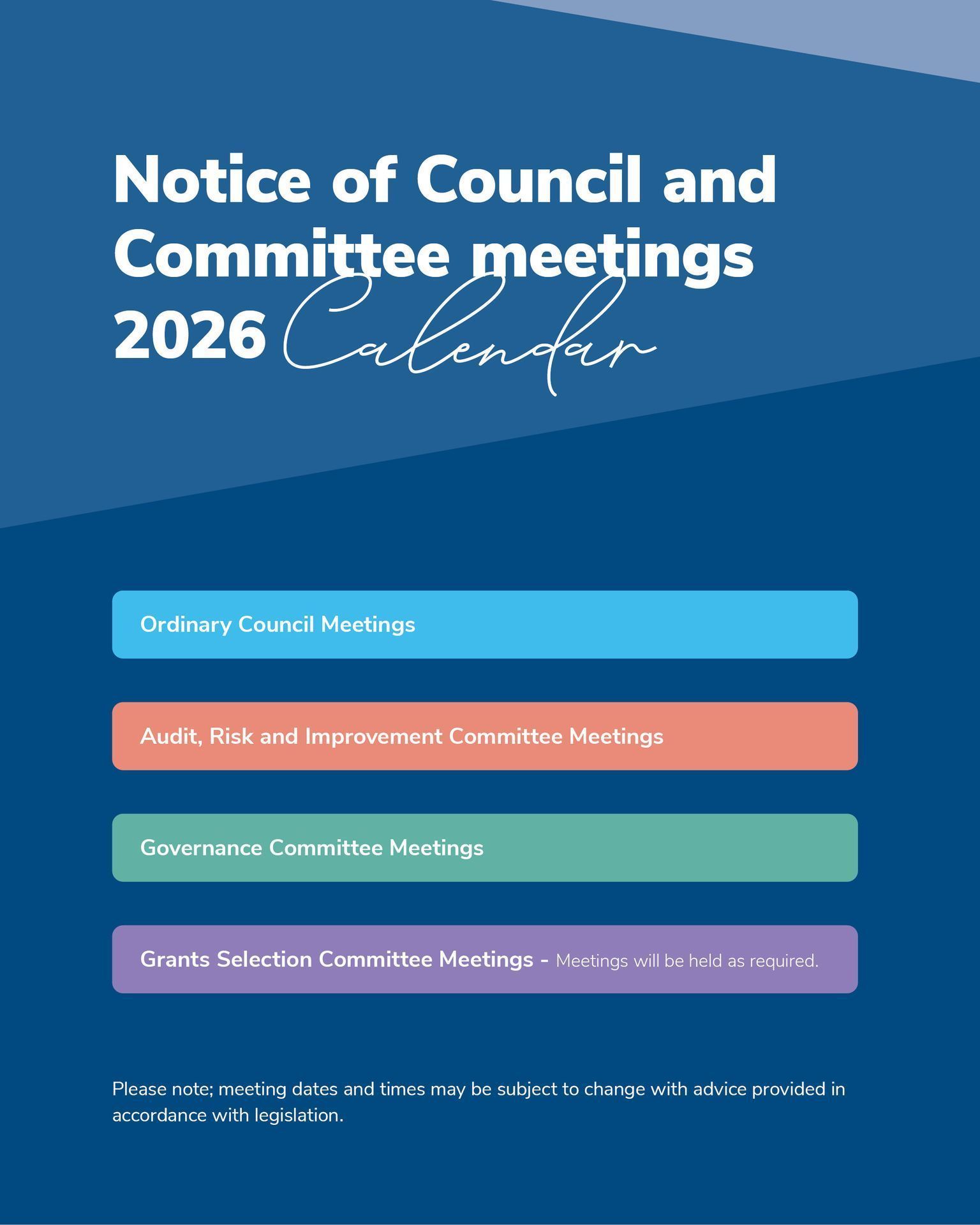 📆 Notice of Council and Committee... - Shire of Mundaring | Facebook