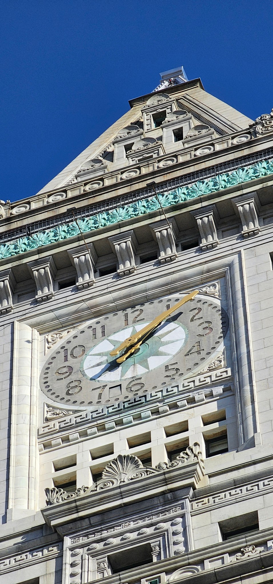 Only - The 22-foot clock on the 500-foot Custom House Tower, its clock ...