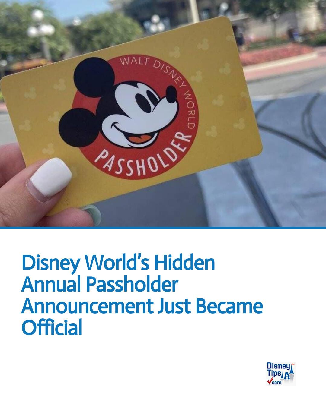 Disney Tips - Disney confirmed the Annual Passholder... | Facebook