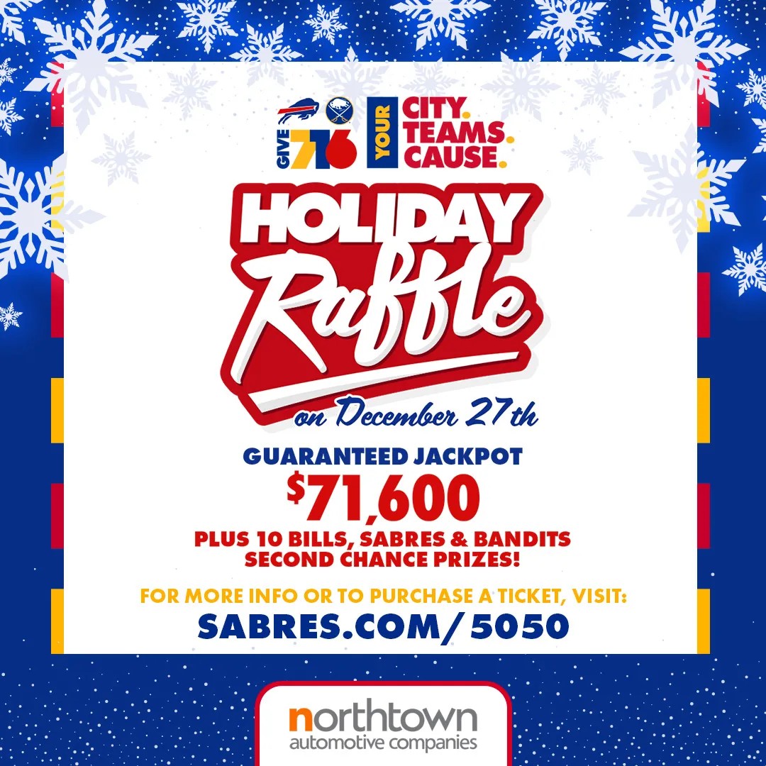 Purchase a Buffalo Sabres 50/50 raffle ticket now through December 27 ...