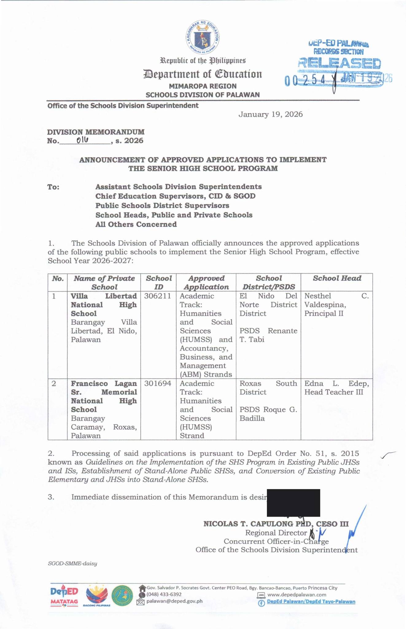 DepEd Palawan - https://depedpalawan.com.ph/dm-016-s-2026-a... | Facebook