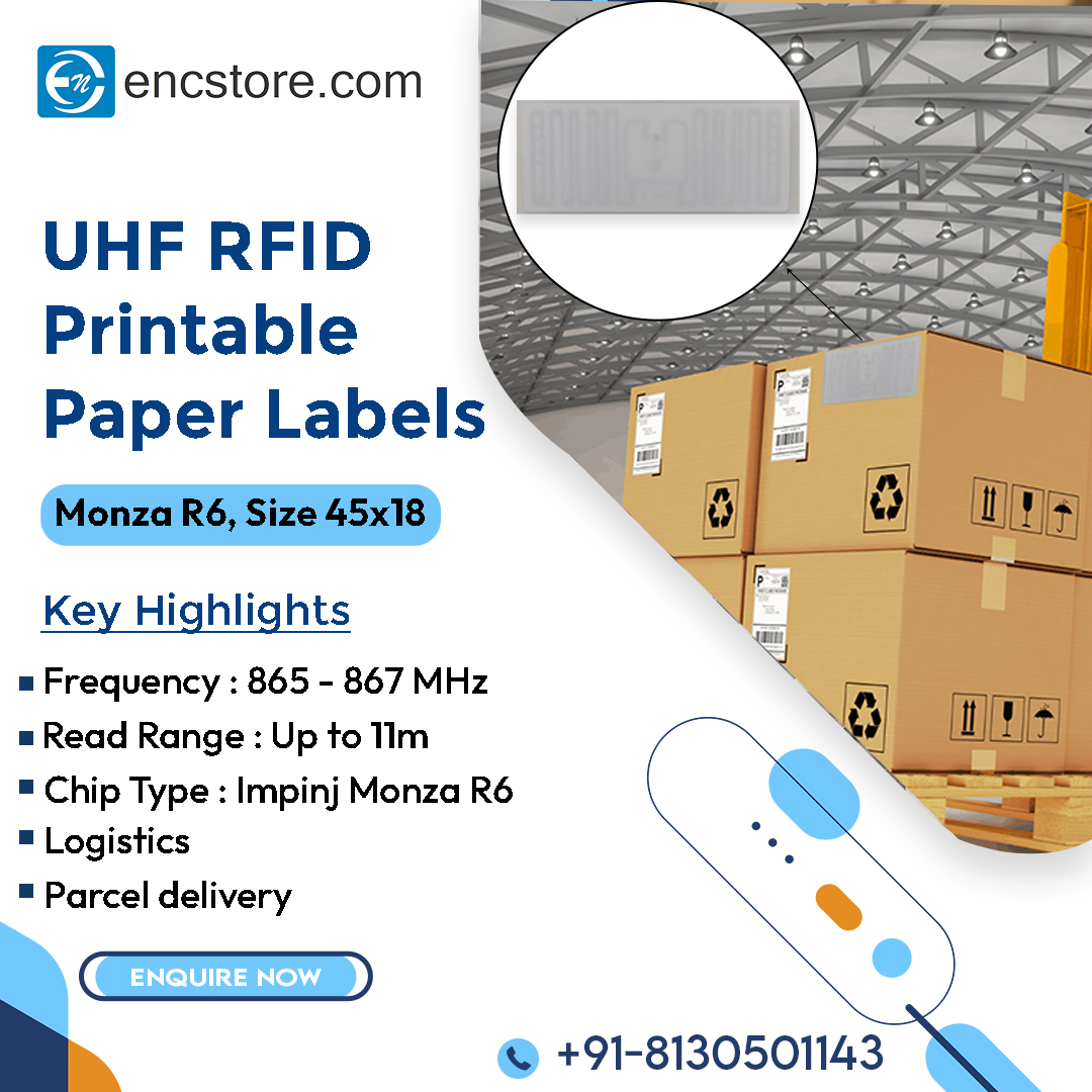 Encstore.com - UHF RFID Printable Paper Labels at best price Frequency ...