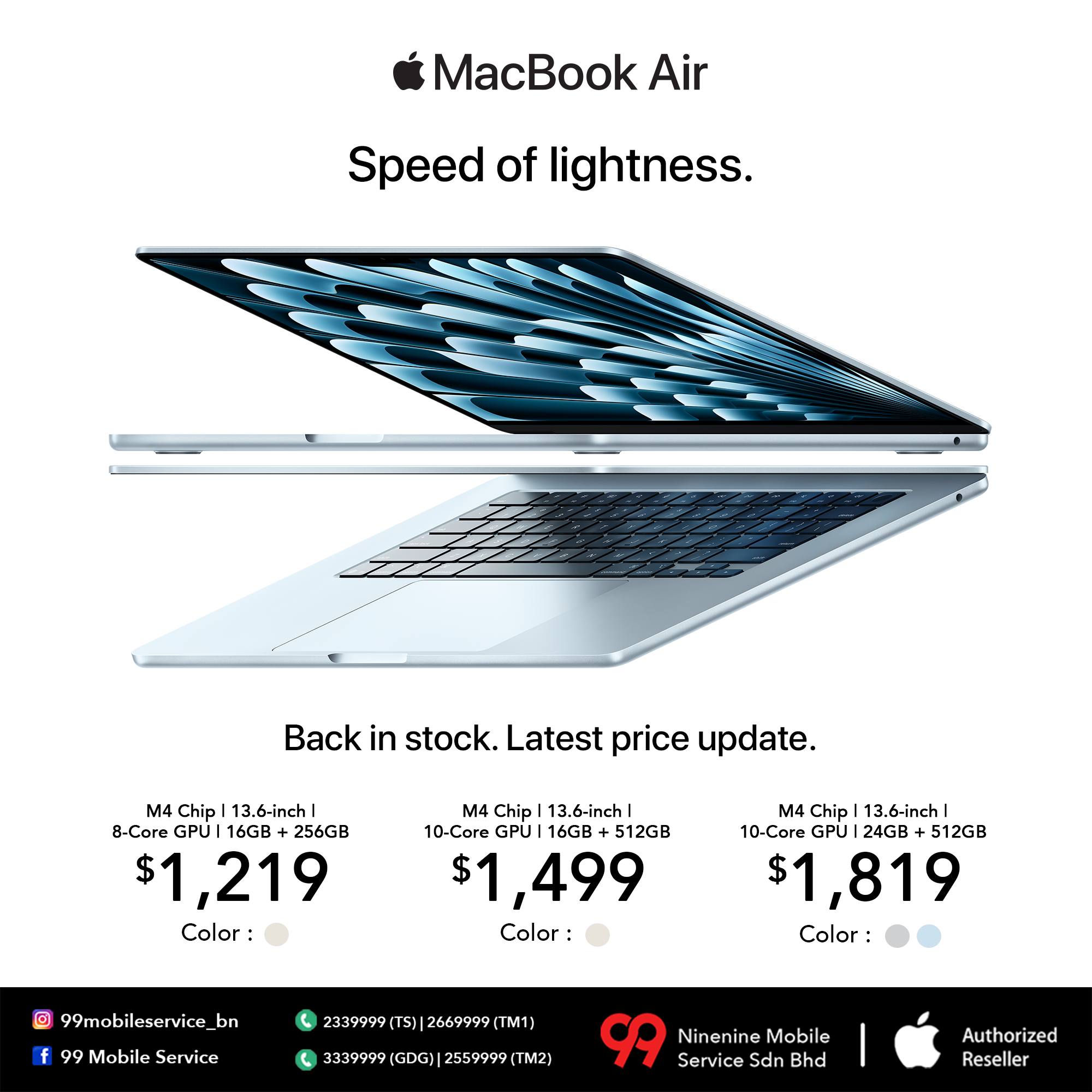 MacBook Air. Speed of lightness. The 13-inch MacBook Air with the 