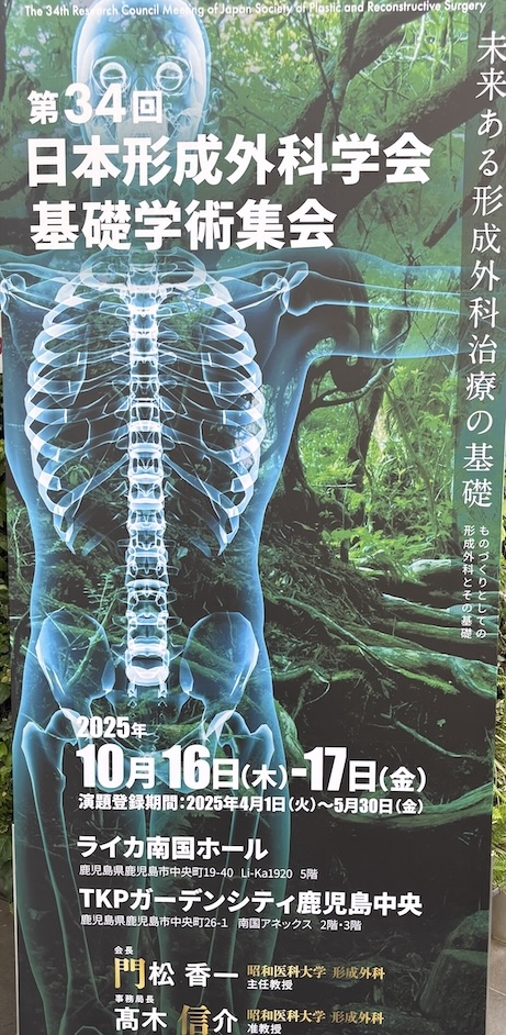 第34回日本形成外科学会基礎学術集会＠鹿児島 鹿児島は日本で唯一