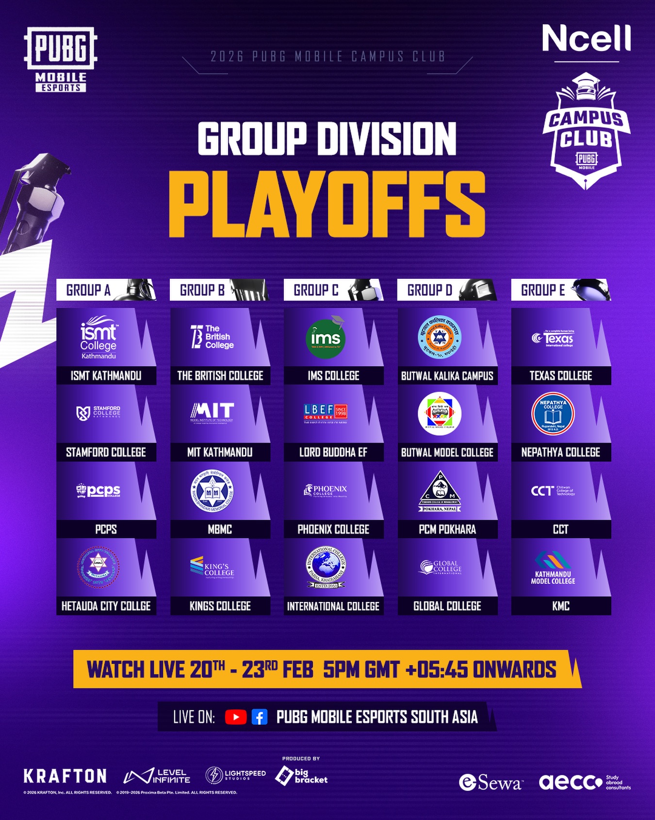 PUBG - PLAYOFFS ARE LOCKED. 🔥 The top 20 teams of PUBG MOBILE Campus ...
