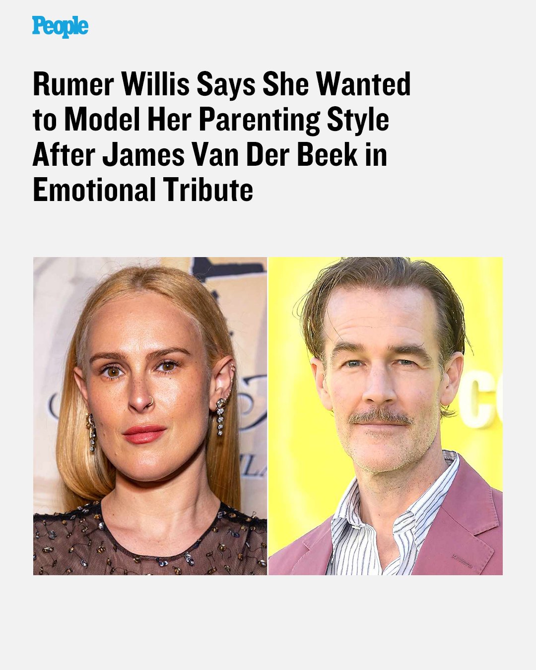 People - 🔗: bit.ly/4rNpuRt Rumer Willis is reflecting on James Van Der ...