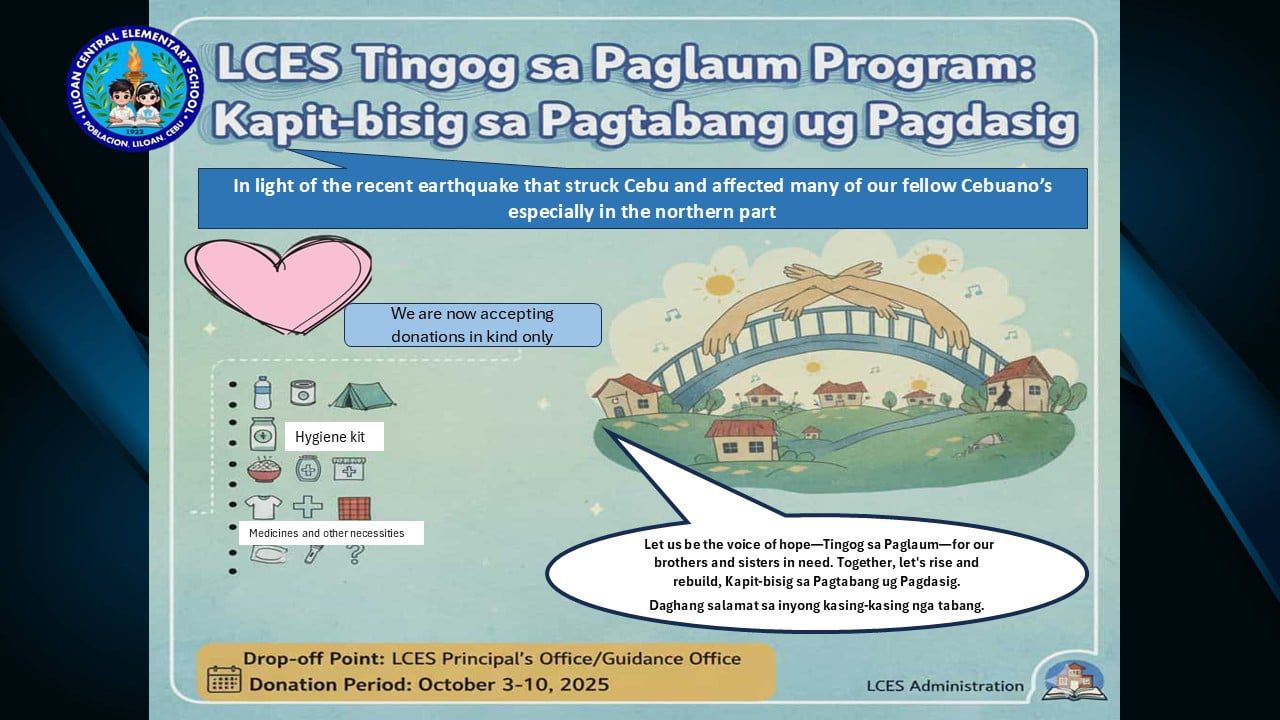 LCES Tingog sa Paglaum... - Liloan Central Elementary School | Facebook