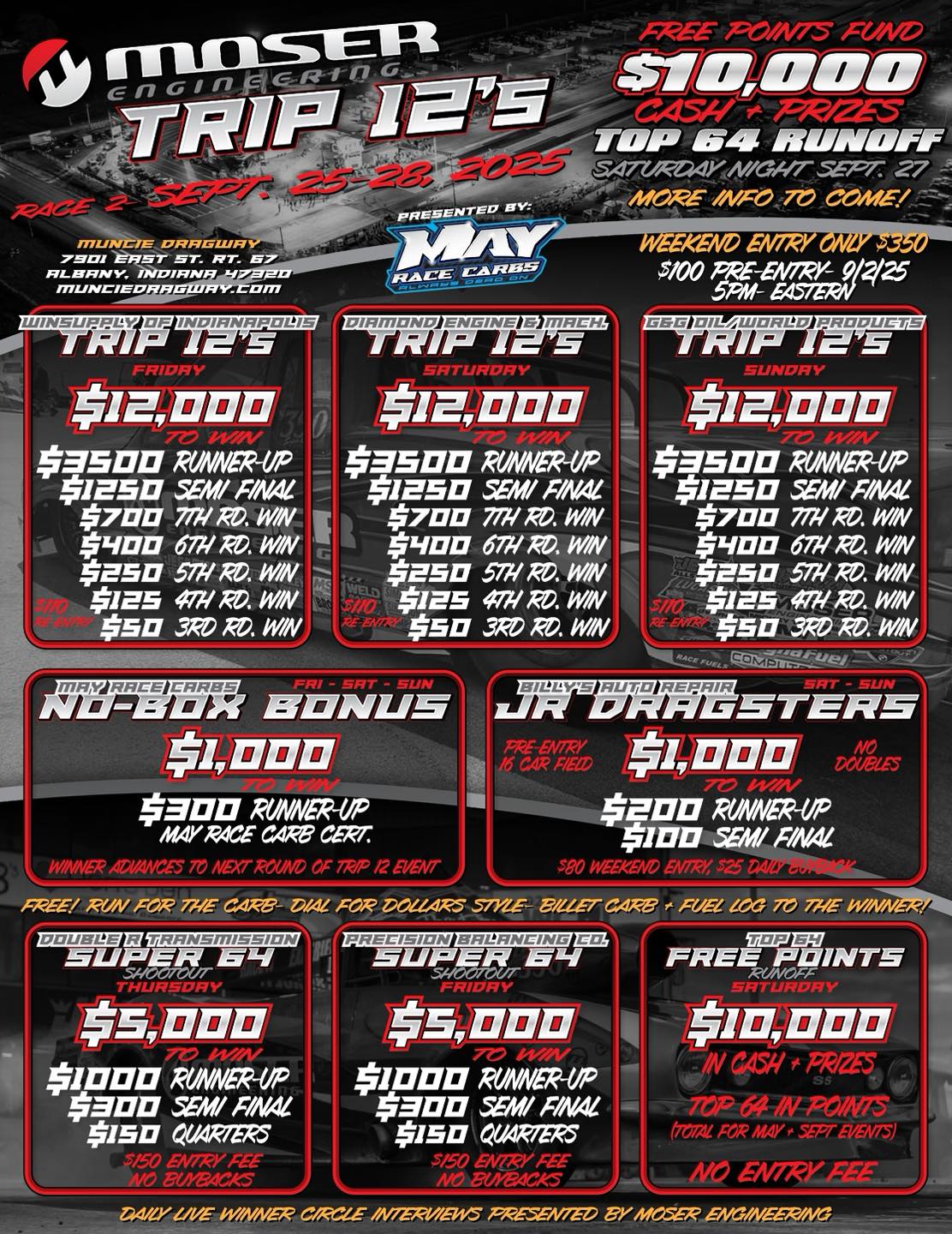 Muncie Dragway - 🚨 DON’T FORGET THAT PRE ENTRY IS OPEN FOR... | Facebook