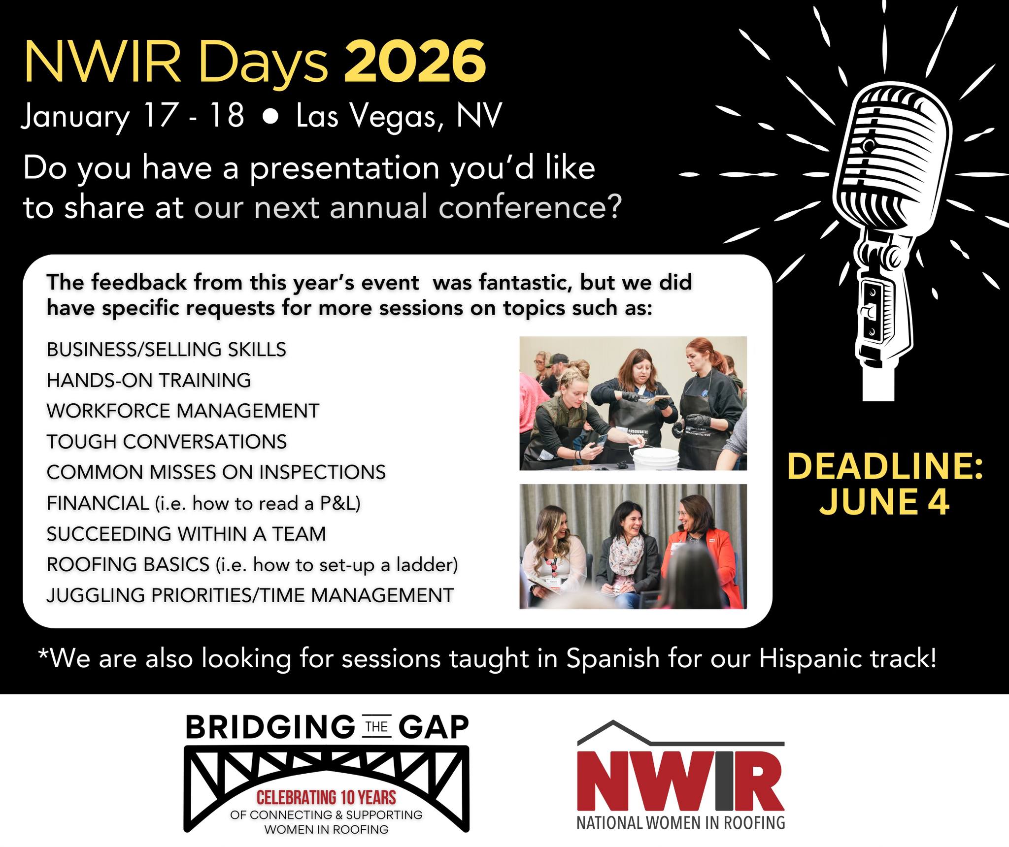 We're getting a head start on... - National Women In Roofing | Facebook