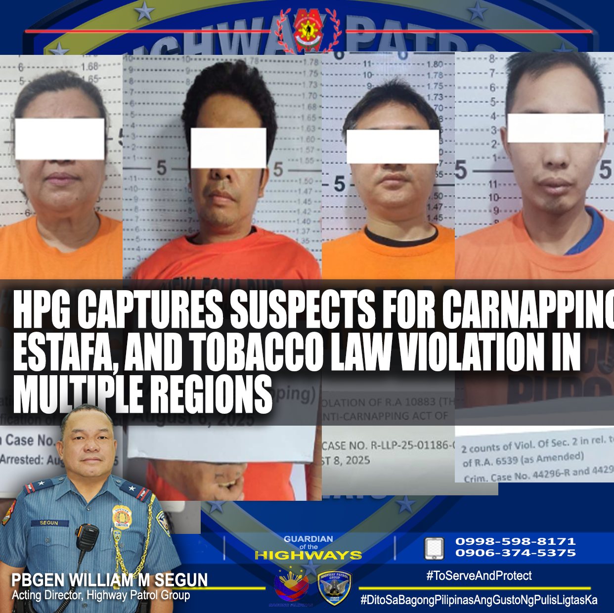 HIGHWAY - Press Release || August 8, 2025 HPG CAPTURES SUSPECTS FOR ...