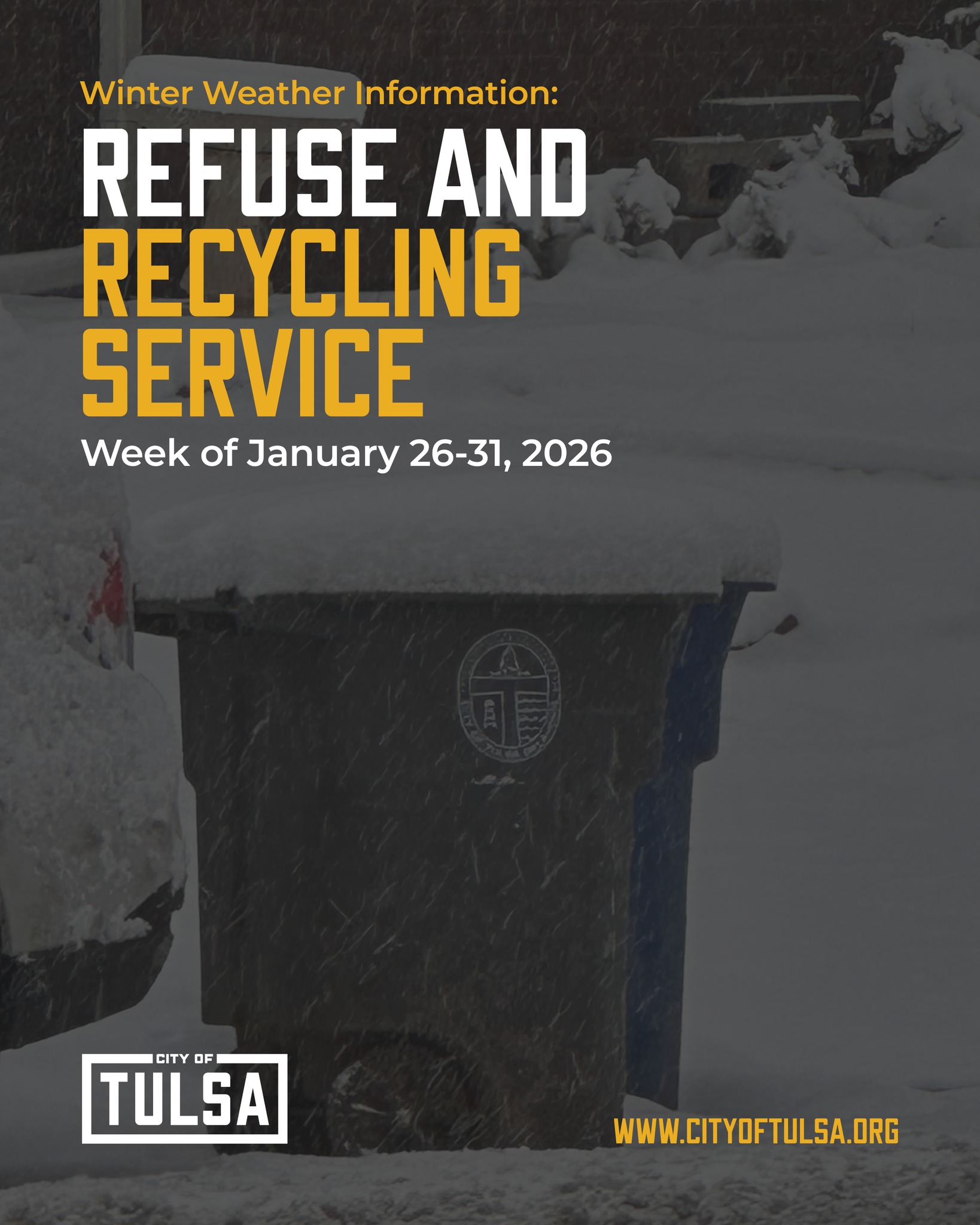 Service Update: Trash & Recycling... - City of Tulsa Gov | Facebook