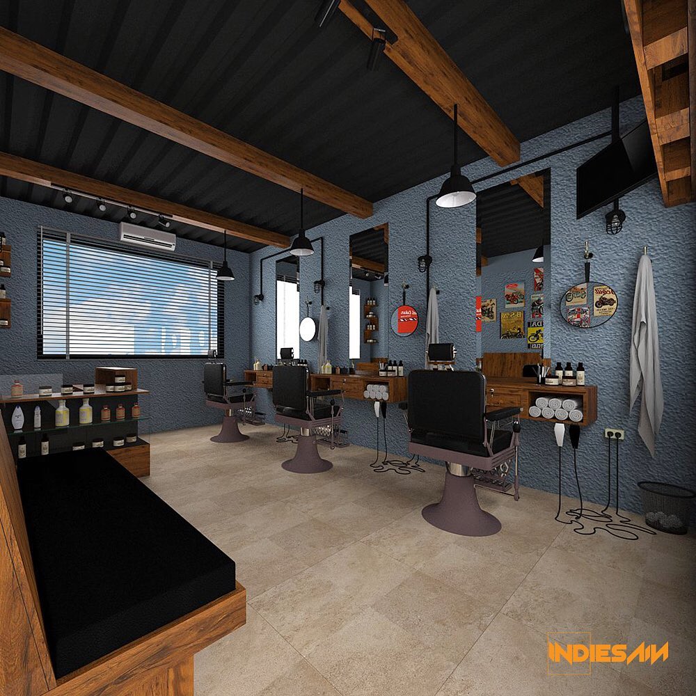 indiesain - Barber Shop • • • • • • • • • • • #3ddesign...