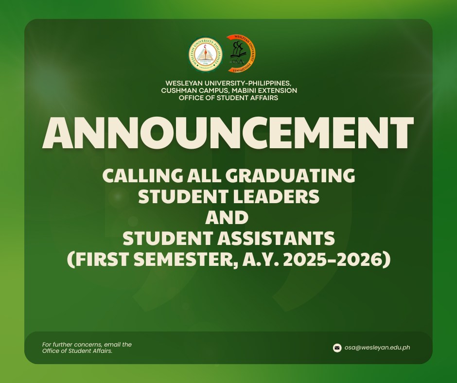 📣 CALLING ALL GRADUATING FORMER STUDENT LEADERS AND STUDENT ASSISTANTS ...
