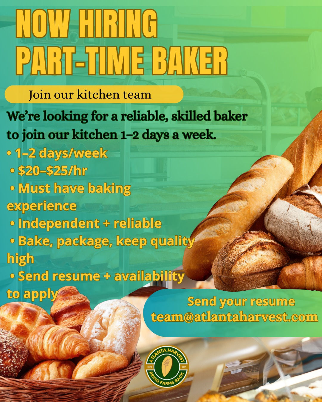 Atlanta Harvest - We’re looking for a dependable, skilled... | Facebook