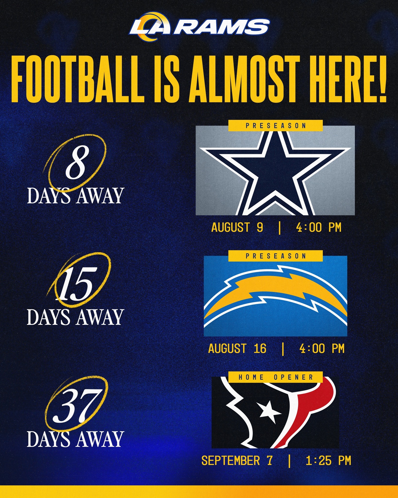 Los - Rams Football is back this month! 👀 Get your tickets 🎟️ » bit.ly ...