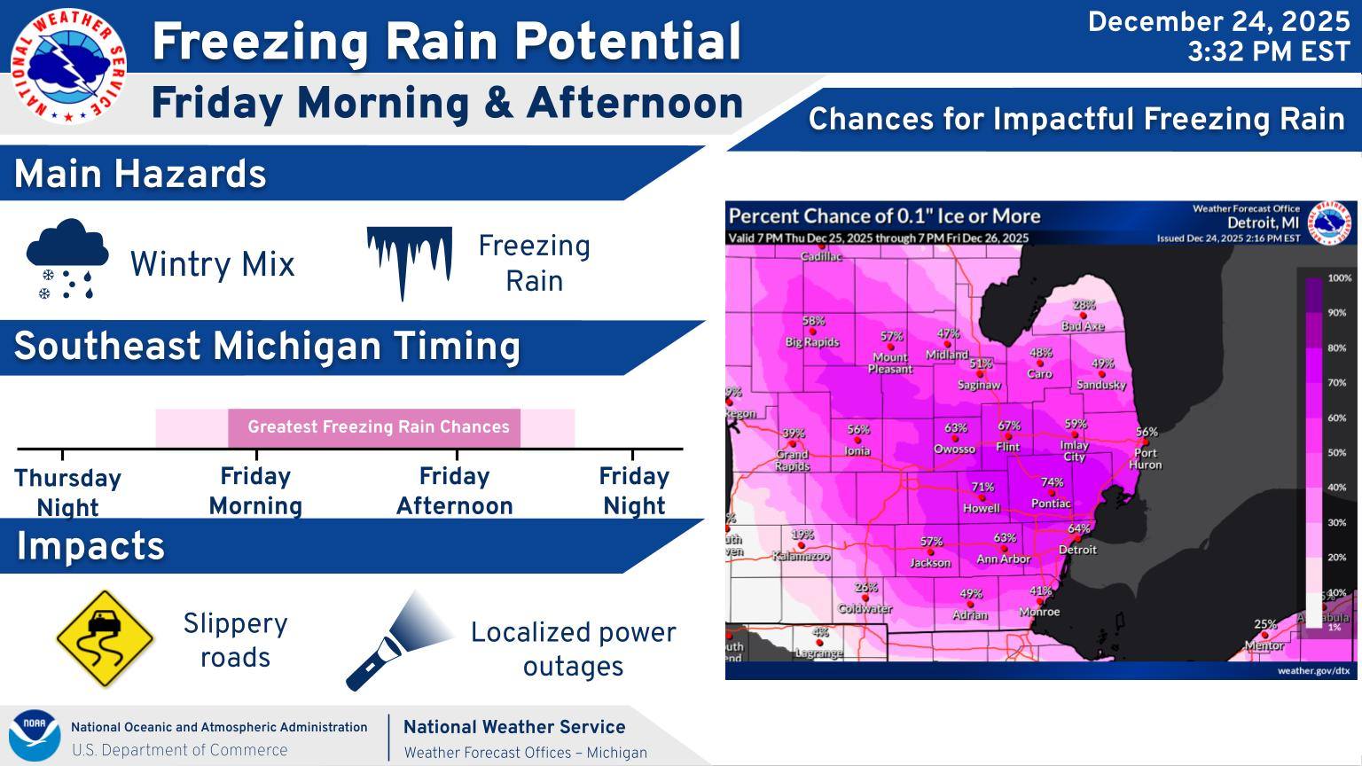US - Widespread area of freezing rain will develop Friday morning and ...