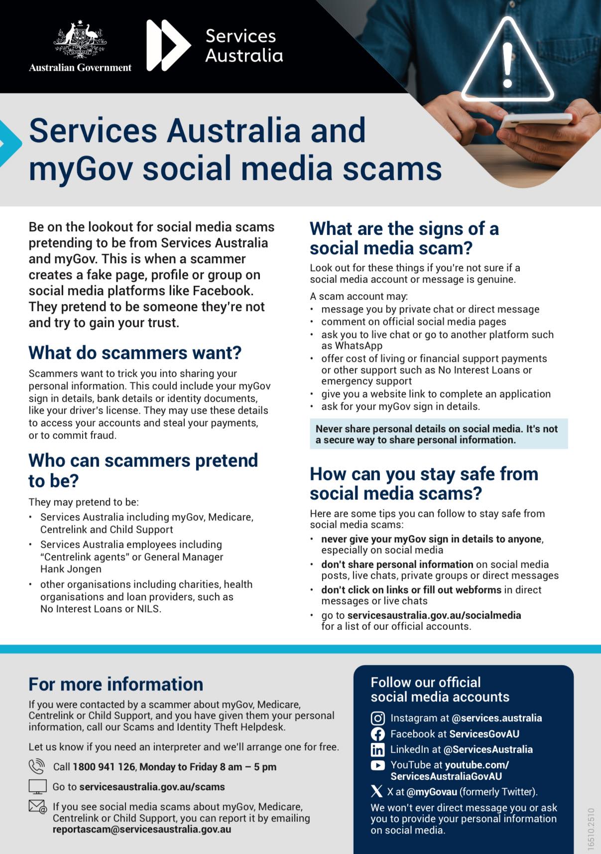 Merana - Services Australia and myGov social media scams Be on the ...