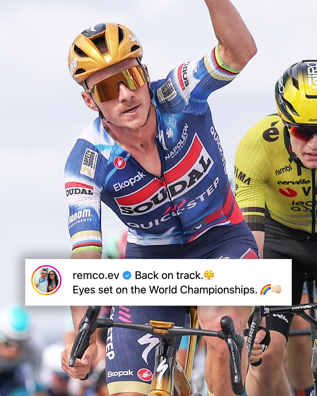 Velon - Remco wants his rainbows back 🌈 Remco Evenepoel stepped up his ...