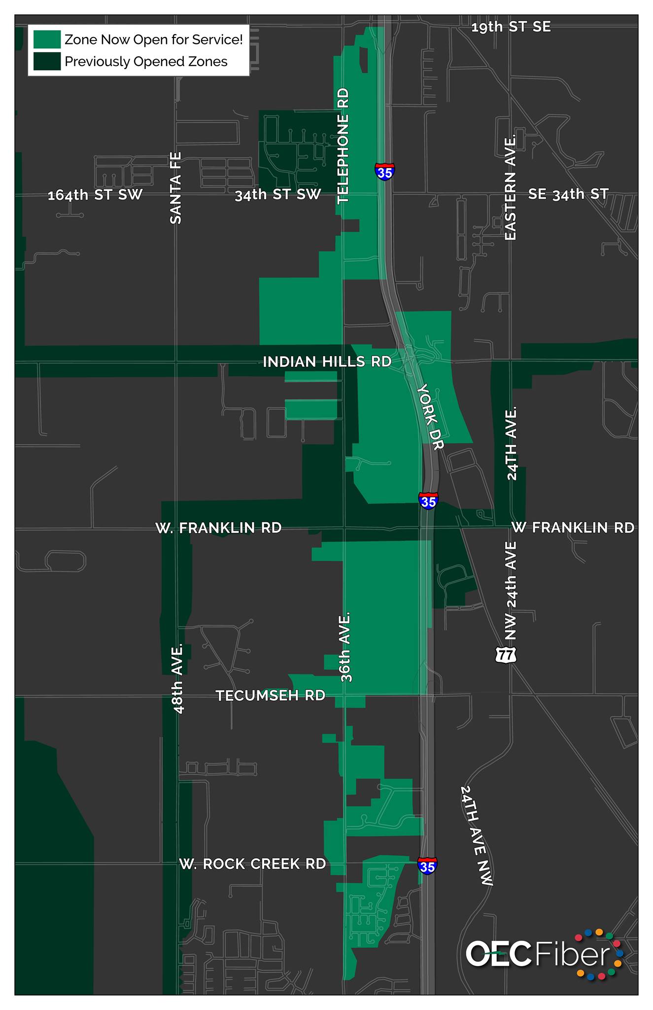 OEC Fiber - Attention everyone in the green zone below,...