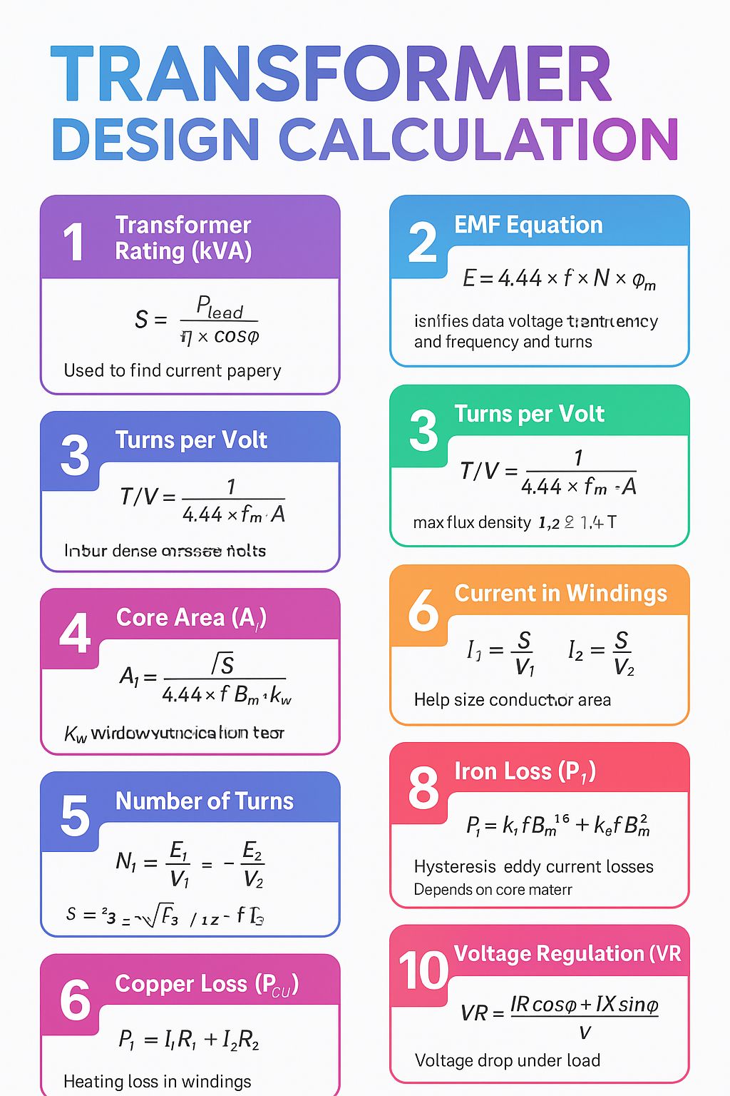 Electrical - Transformer Design Calculation ‼️ #electricalwork # ...