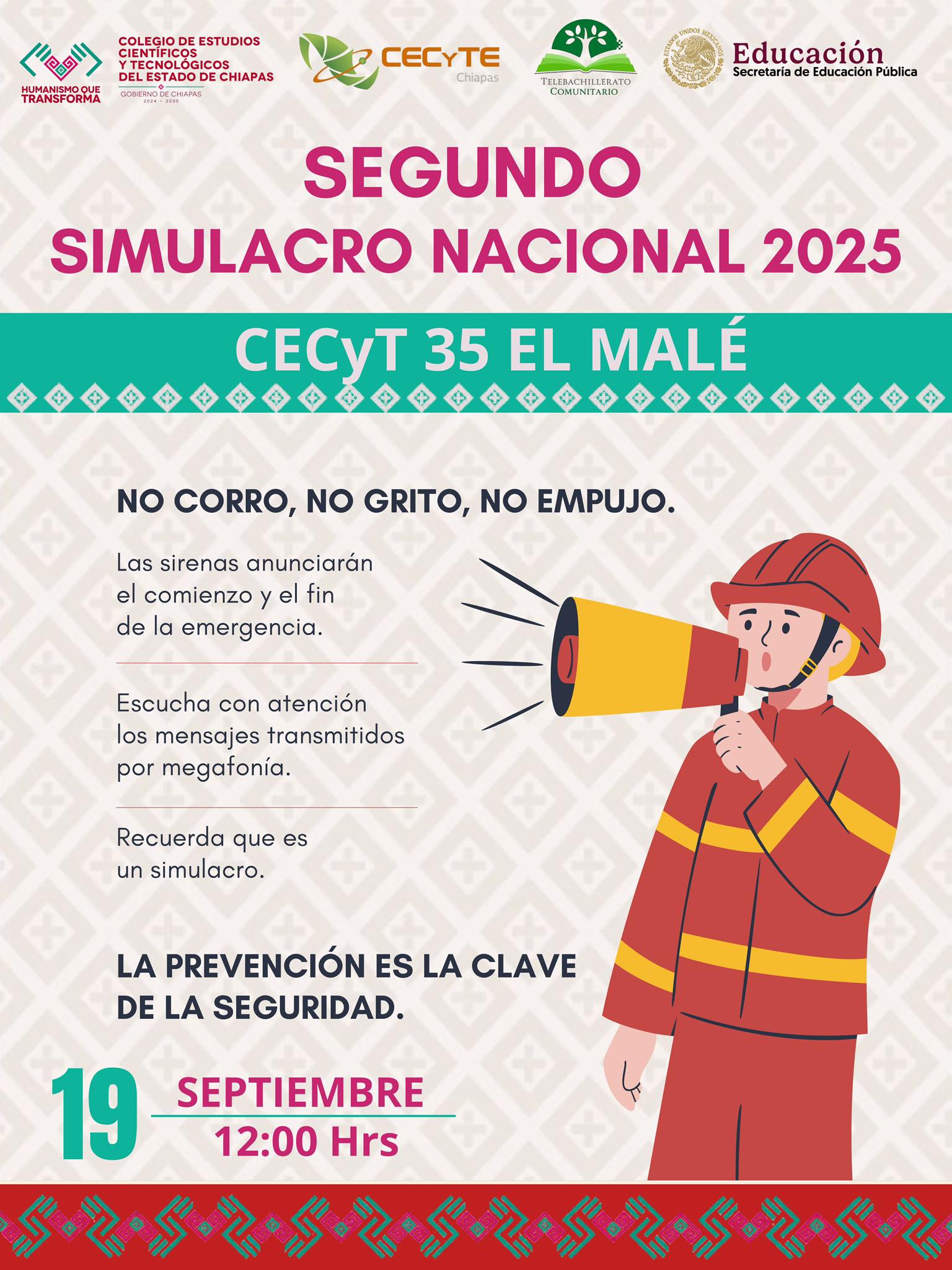 CECyT - 🚨 SEGUNDO SIMULACRO NACIONAL 2025 🚨 El Segundo Simulacro ...