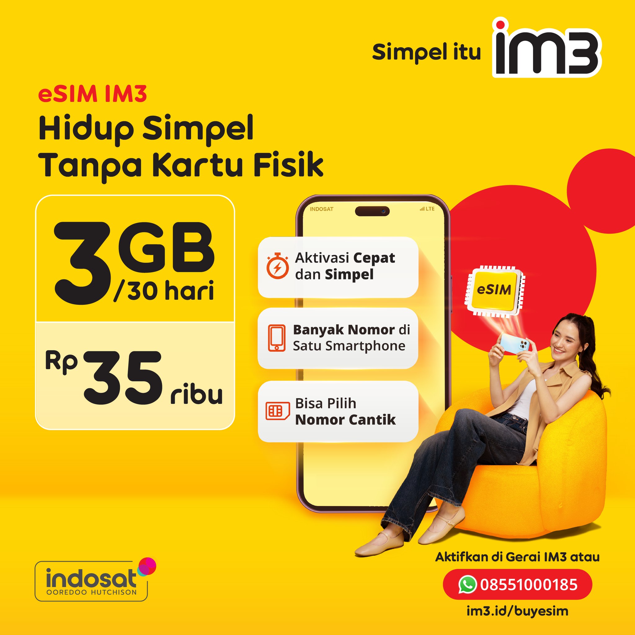 Indosat IM3 - Masih mikir harus ganti kartu fisik buat... | Facebook