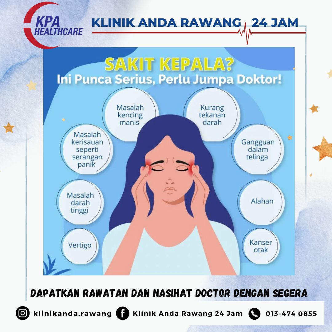 Berikut merupakan jenis sakit... - Klinik Anda Rawang 24JAM