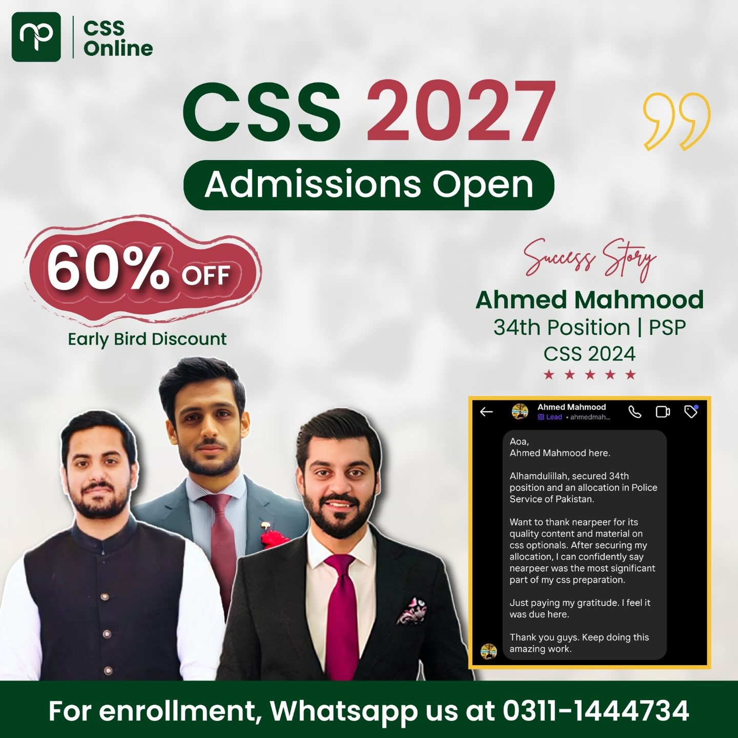 🎓 CSS 2027 Admissions Now... - CSS Online with Nearpeer.org | Facebook
