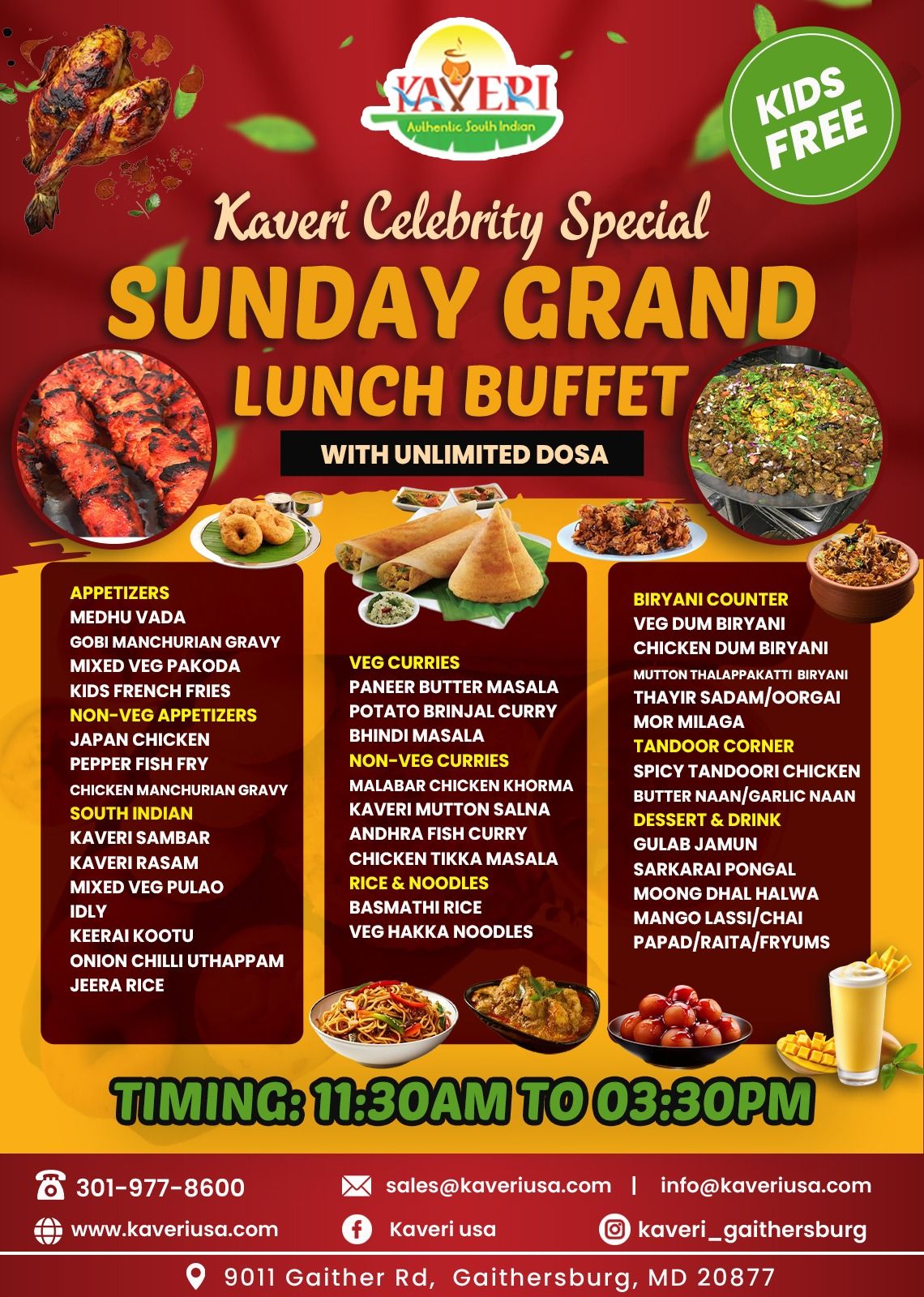Kaveri usa - KAVERI SPECIAL SUNDAY GRAND LUNCH BUFFET WITH... | Facebook