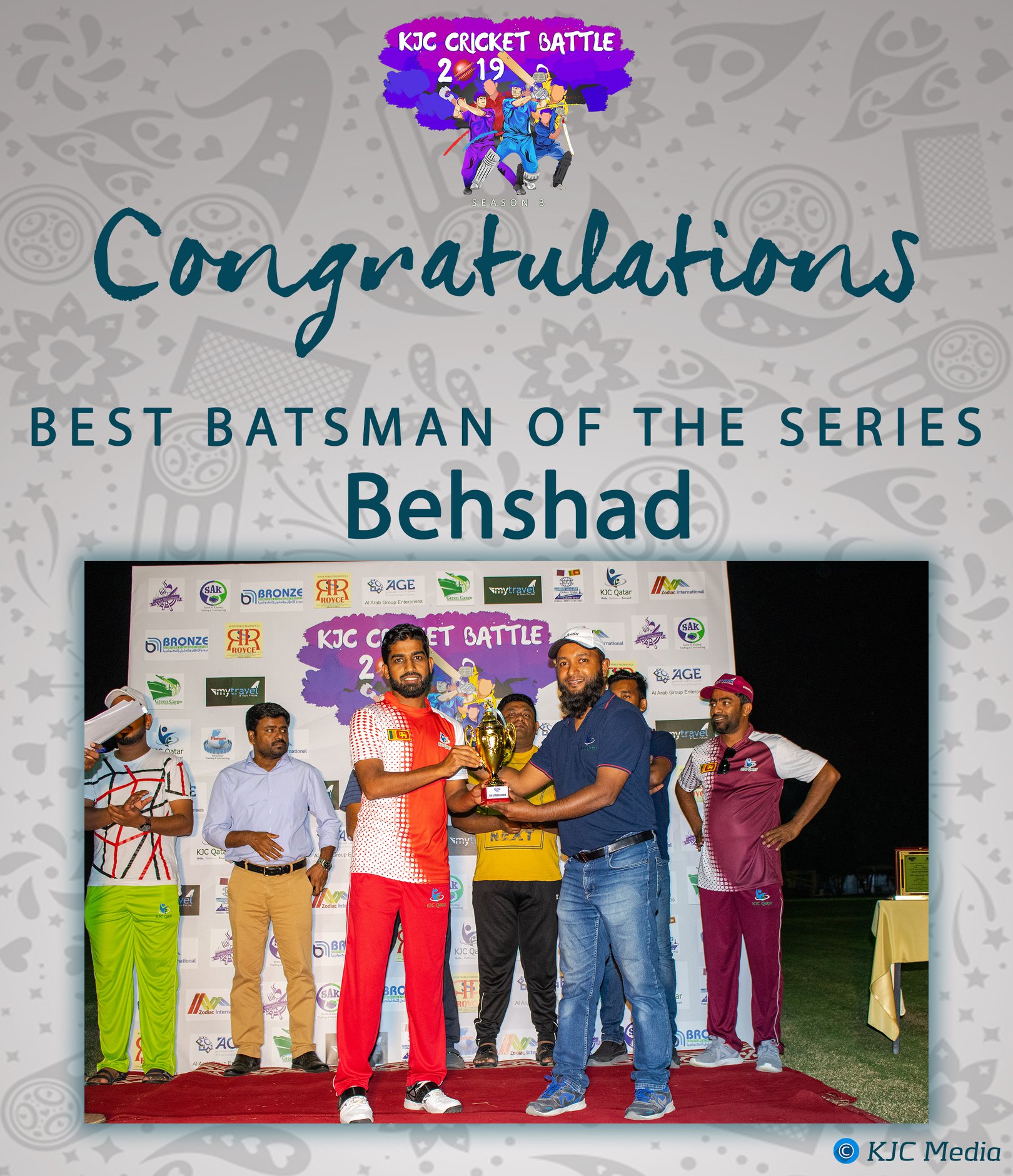 KJC QATAR - Congratulations to The Best Batsman of the...