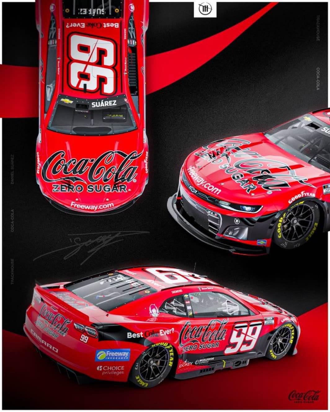 Daniel Suarez drives Coca-Cola Zero Sugar car at Daytona