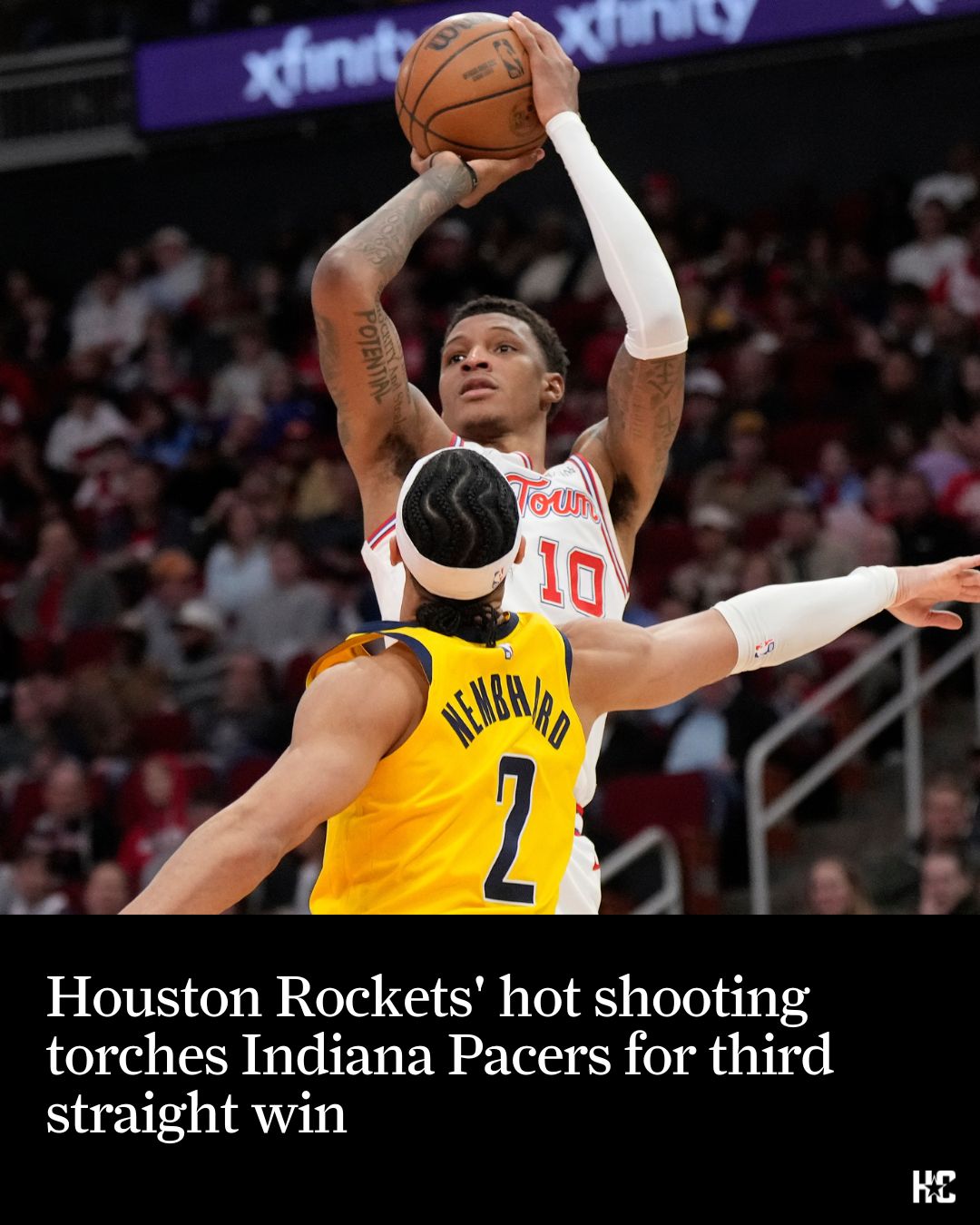Houston - The Rockets shot nearly 60% from the floor and led the Pacers ...