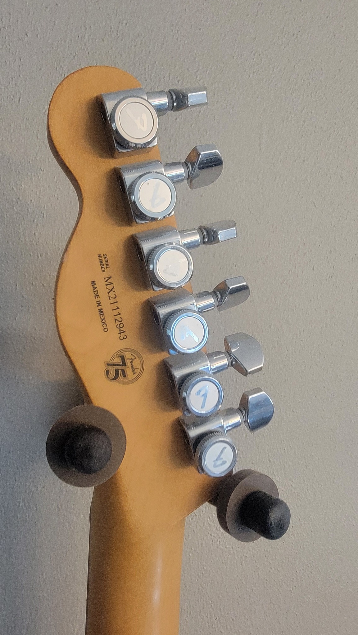 Why does my 75th anniversary Telecaster have 9 numbers after 