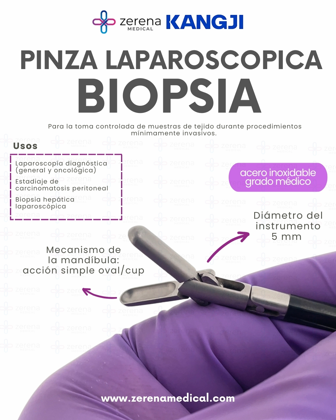 Pinza Biopsia Rotante E Forbice Laparoscopica – 5 Fr, Semirigida, Lunghezza 400mm, Per Urologia