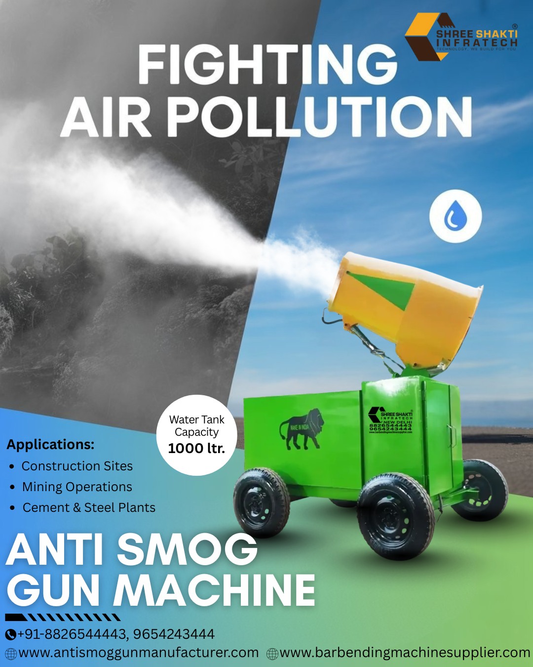 Shree - 🌫️ Fighting Air Pollution with Smart Technology 🌫️ Control dust ...