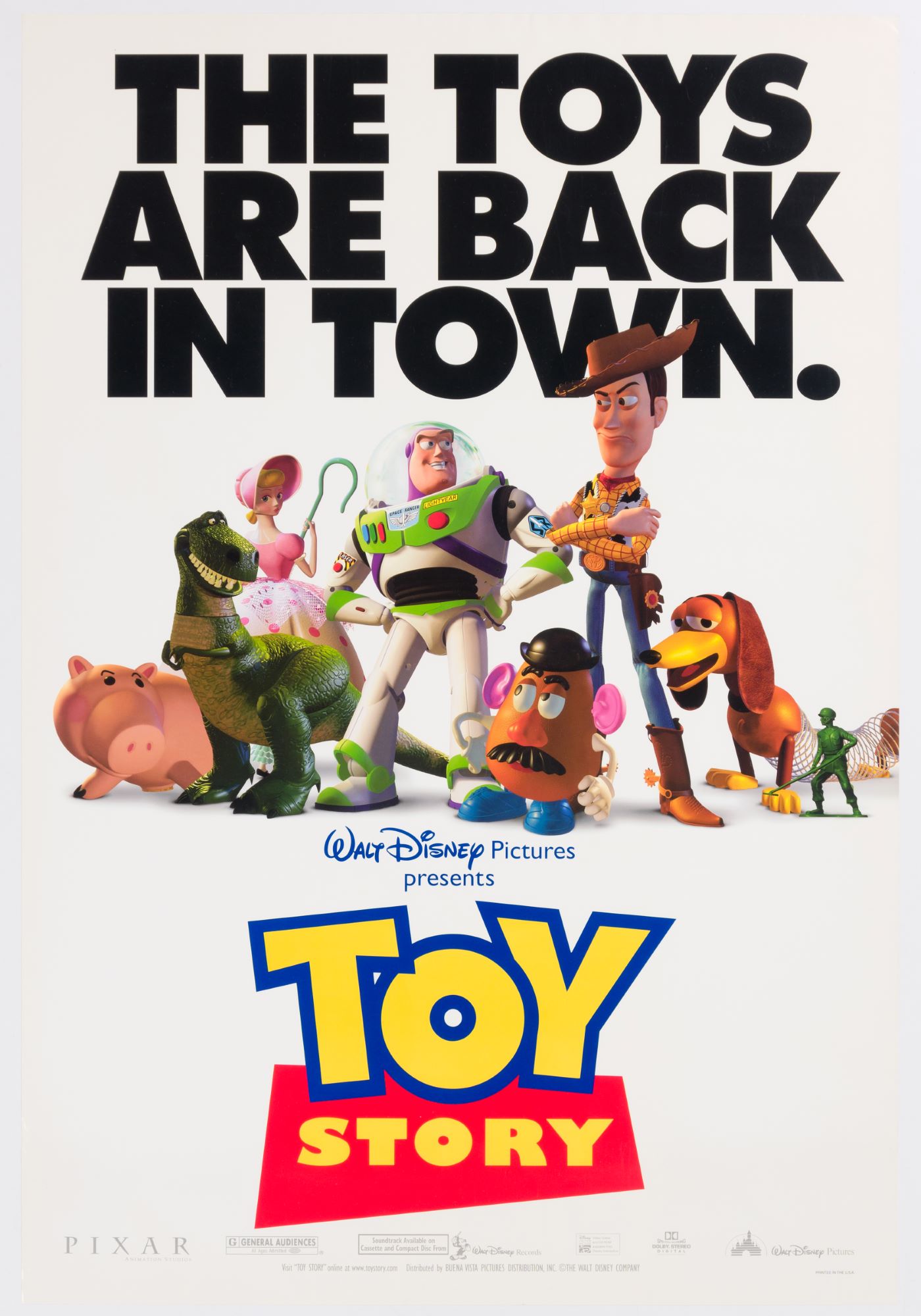 90s 当時物　TOY STORY UK版　ポスター パネル The 90s - Toy Story promo poster from 1995.