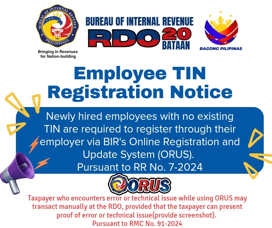 Bureau - Employee TIN Registration Notice | Facebook