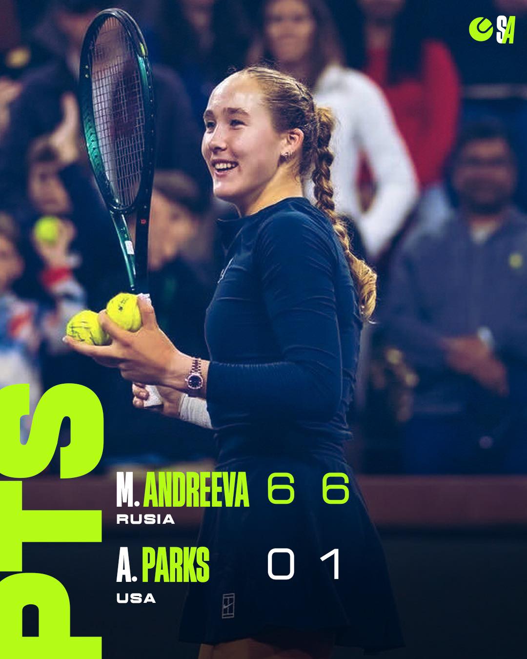 SAQUE - ¡SIN SUDAR A SEGUNDA RONDA! 🔥🔥 Mirra Andreeva se instala en la ...