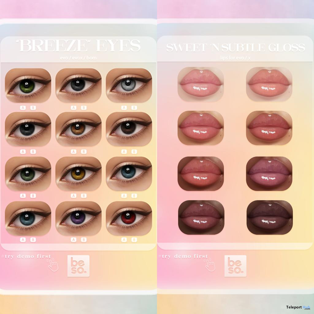 Teleport Hub - Breeze Eyes & Subtle 'N Sweet Gloss... | Facebook