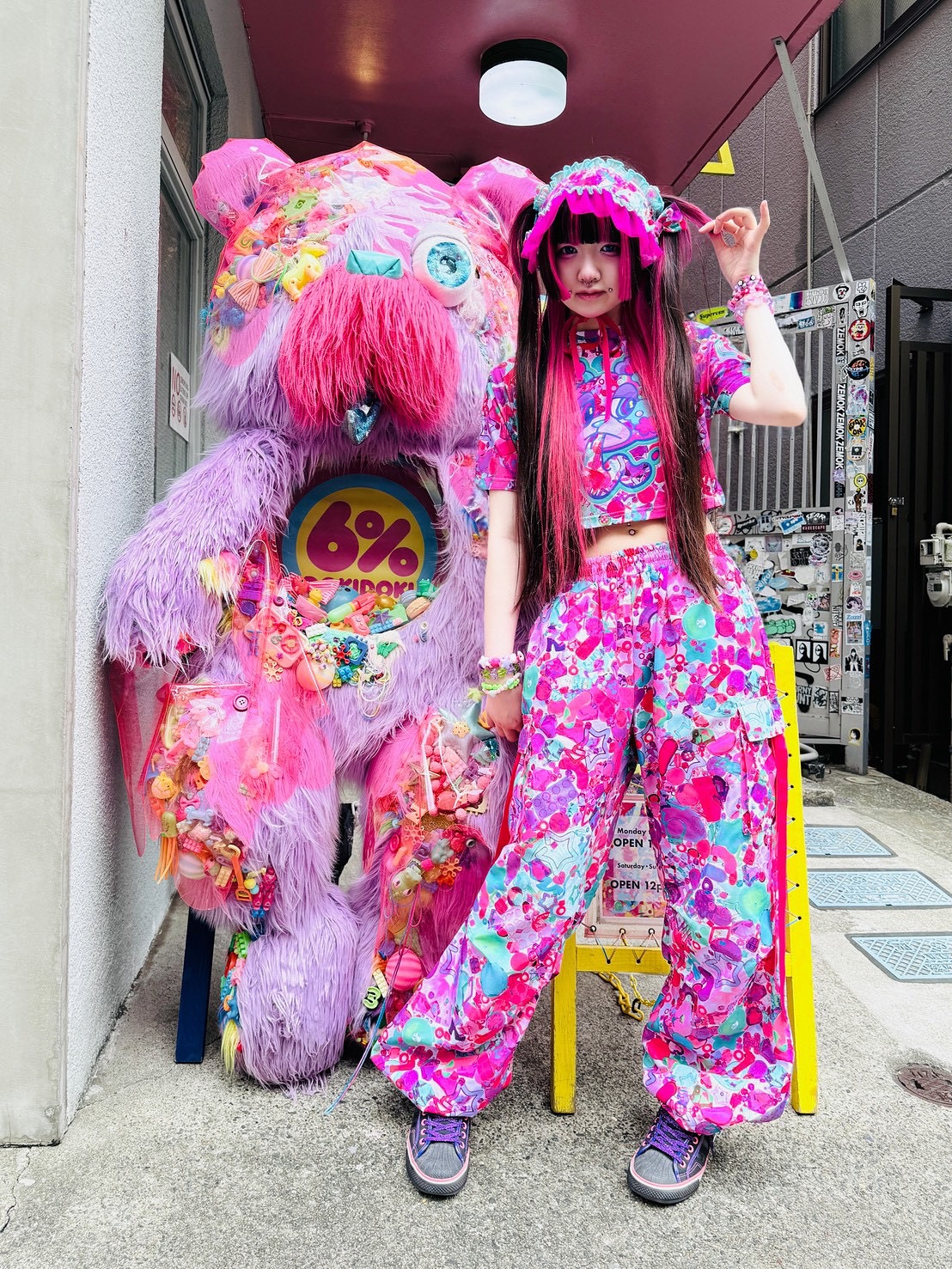 6%dokidoki ロクパー kawaiitopia ジャージ 💖Parachute Pants / KAWAIITOPIA💖 You won't find pants with such a
