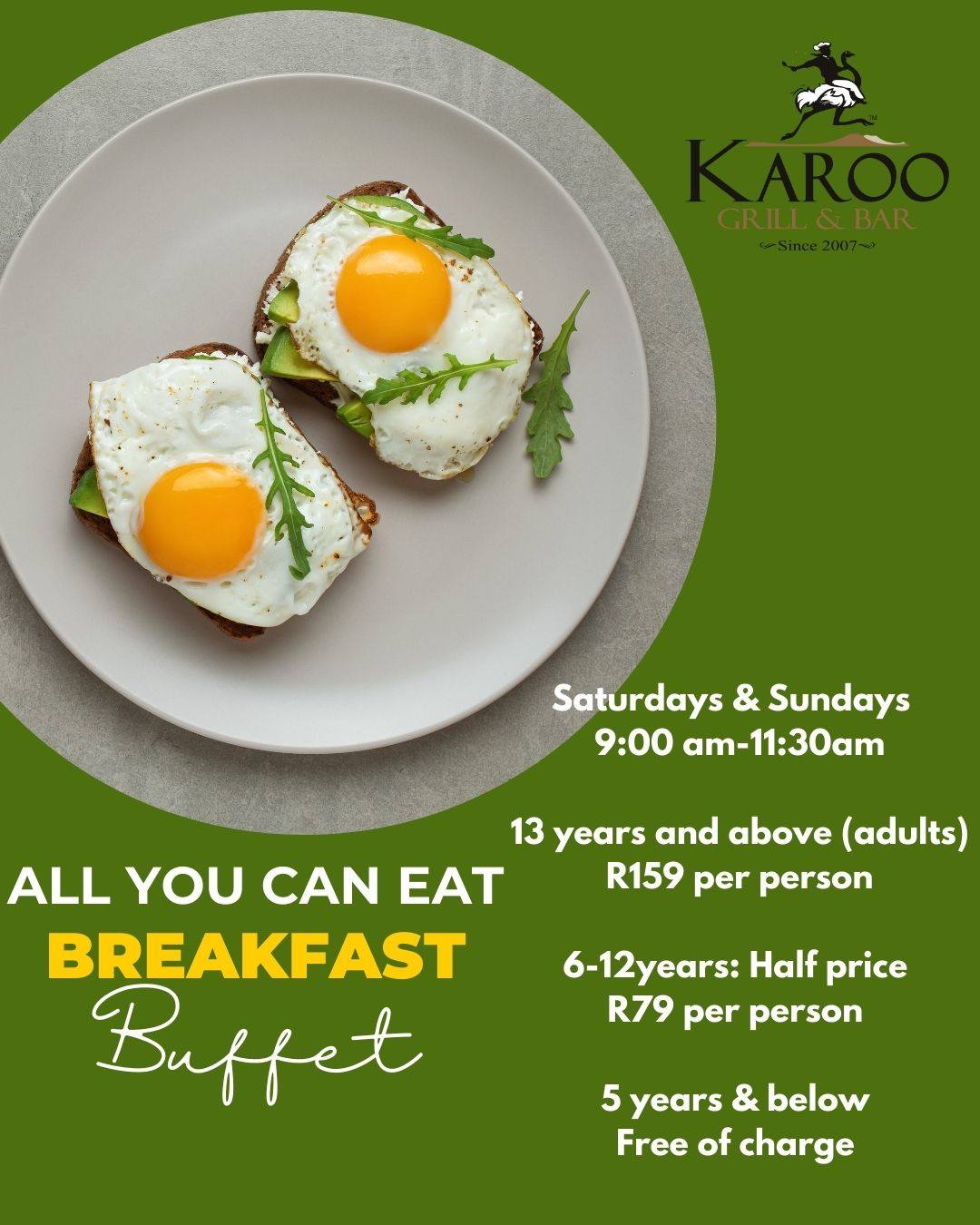 KAROO - 🍳 Saturday Morning Sorted! 🥐 Join us for our All-You-Can-Eat ...