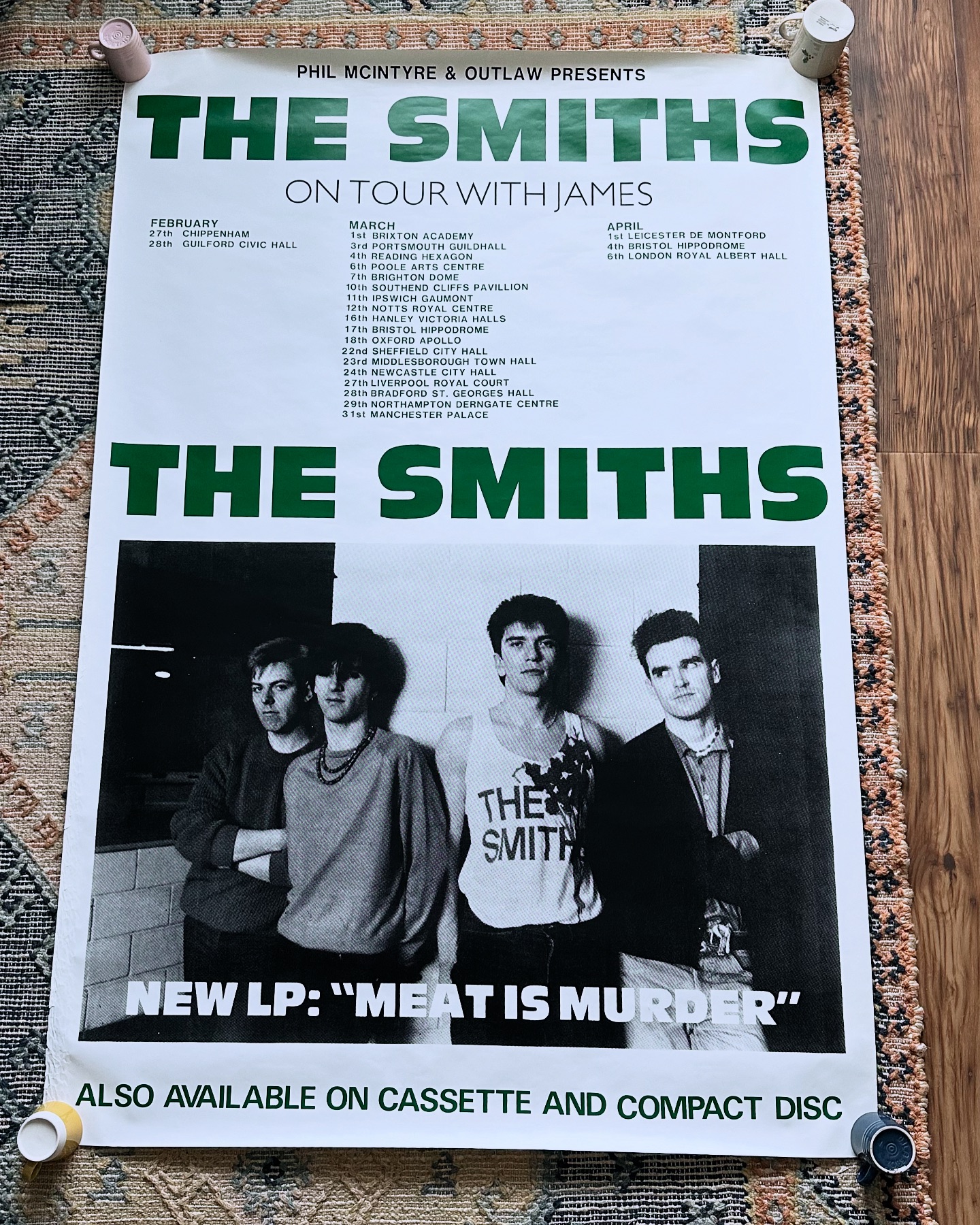 The Smiths Meat Is Murder tour programme for sale