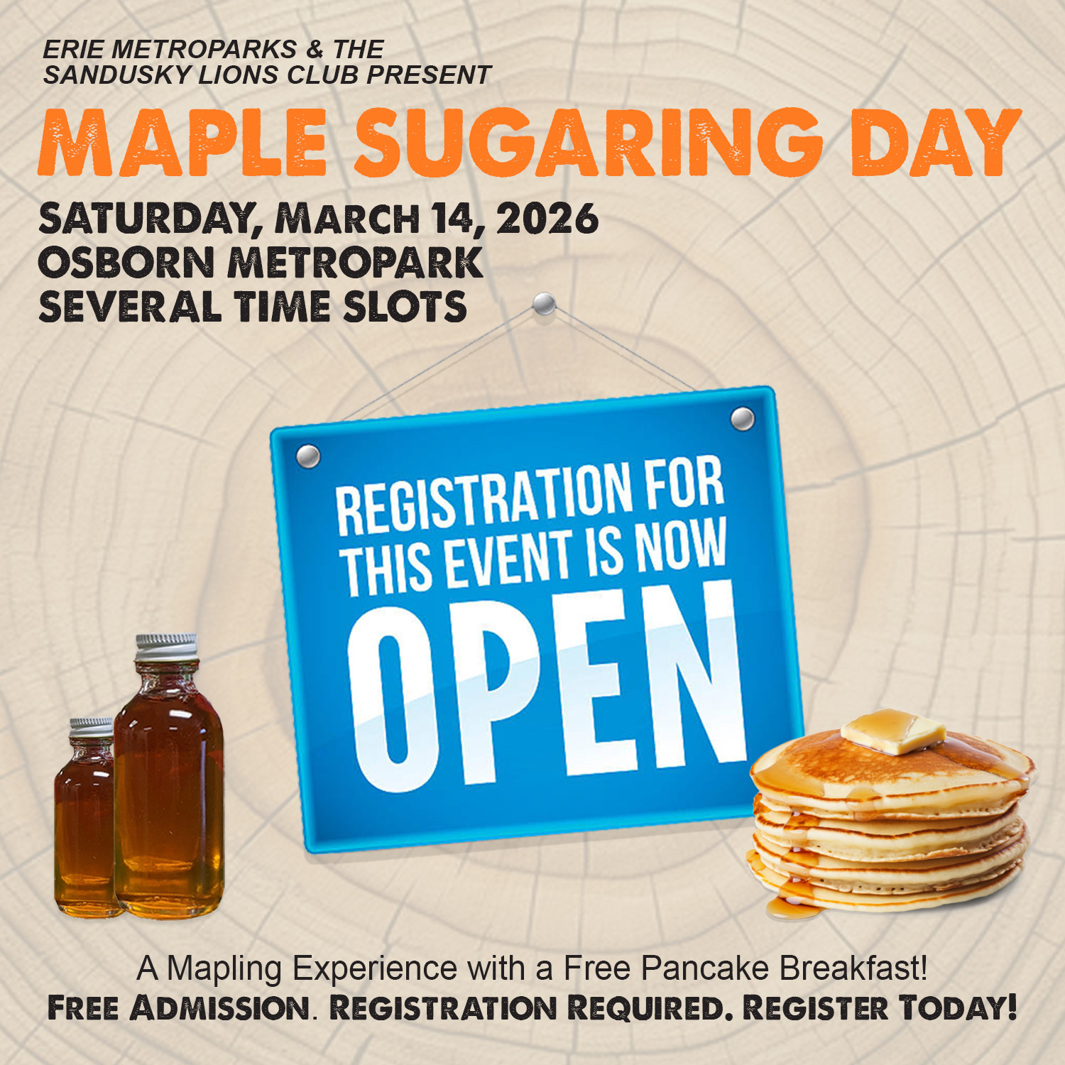 Erie - Registration is now open for Maple Sugaring Day! Learn all about ...