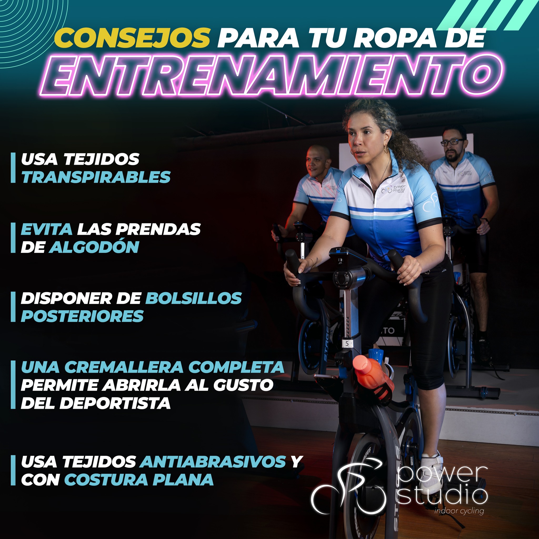 Consejos para tu ropa de... - Power Studio - Indoor Cycling